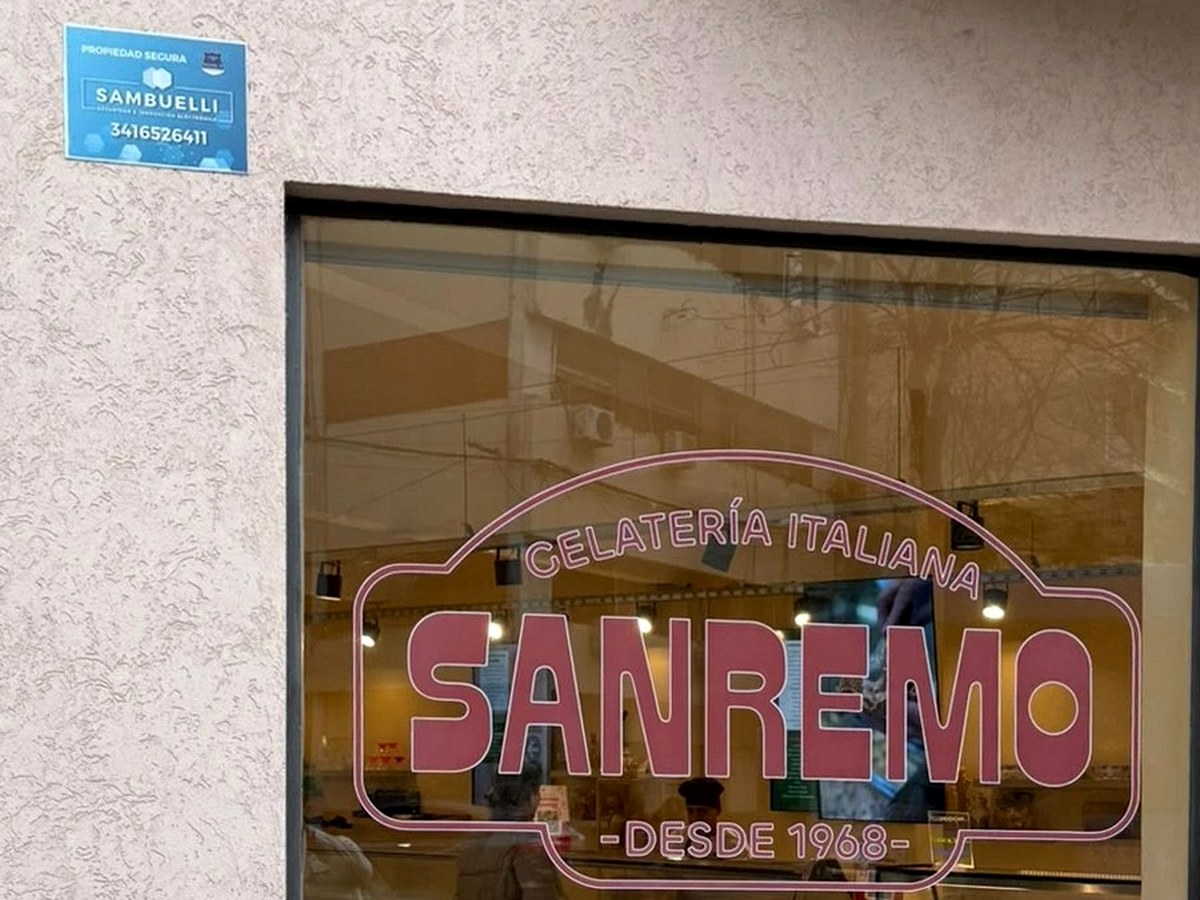 Gelatería Sanremo protegida por Sambuelli en Rosario